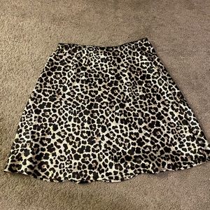 silk cheetah skirt size S